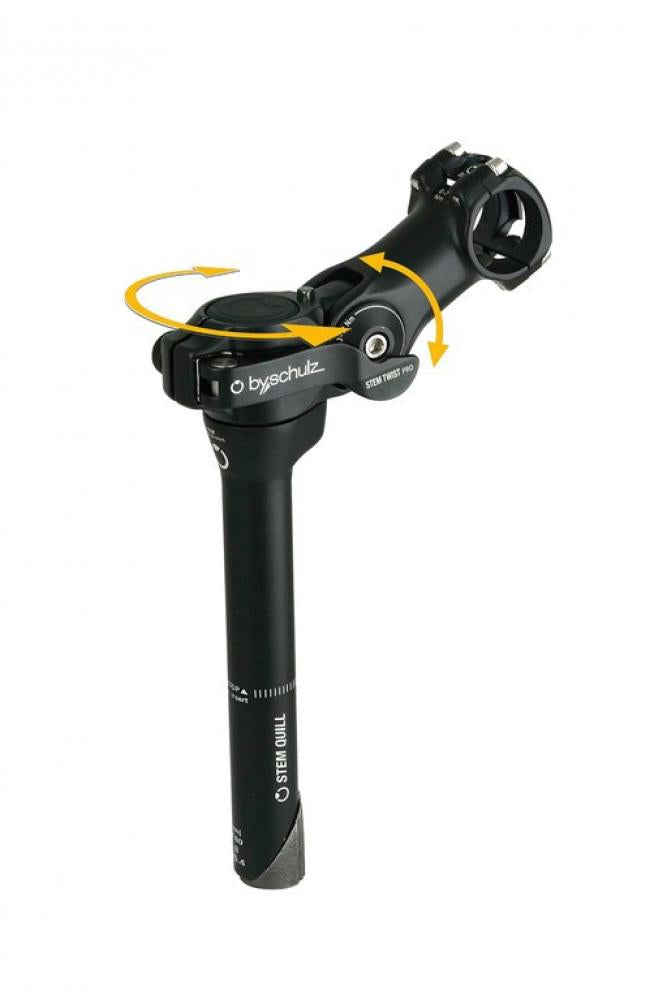 by,schulz Stem Quill Twist Pro SDS Vorbau 103 mm, 31,8 mm, Schwarz