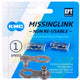 KMC e1/e8 NR EPT 8-fach Missing Link Kettenverschluss silber - Schnellverschluss für E-Bike Ketten - Kettenverschlussglied