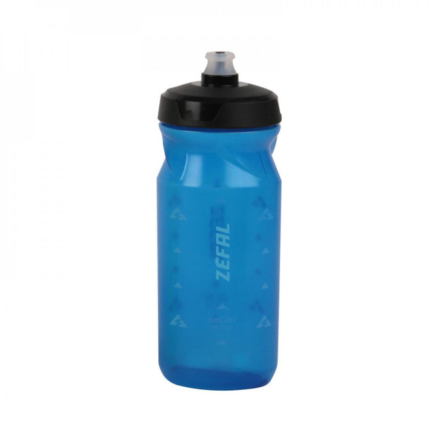 Zefal Trinkflasche Sense Soft 65, 650ml, transluzent blau, BPA-frei, mit weichem Silikon-Mundstück und ergonomischer Form.