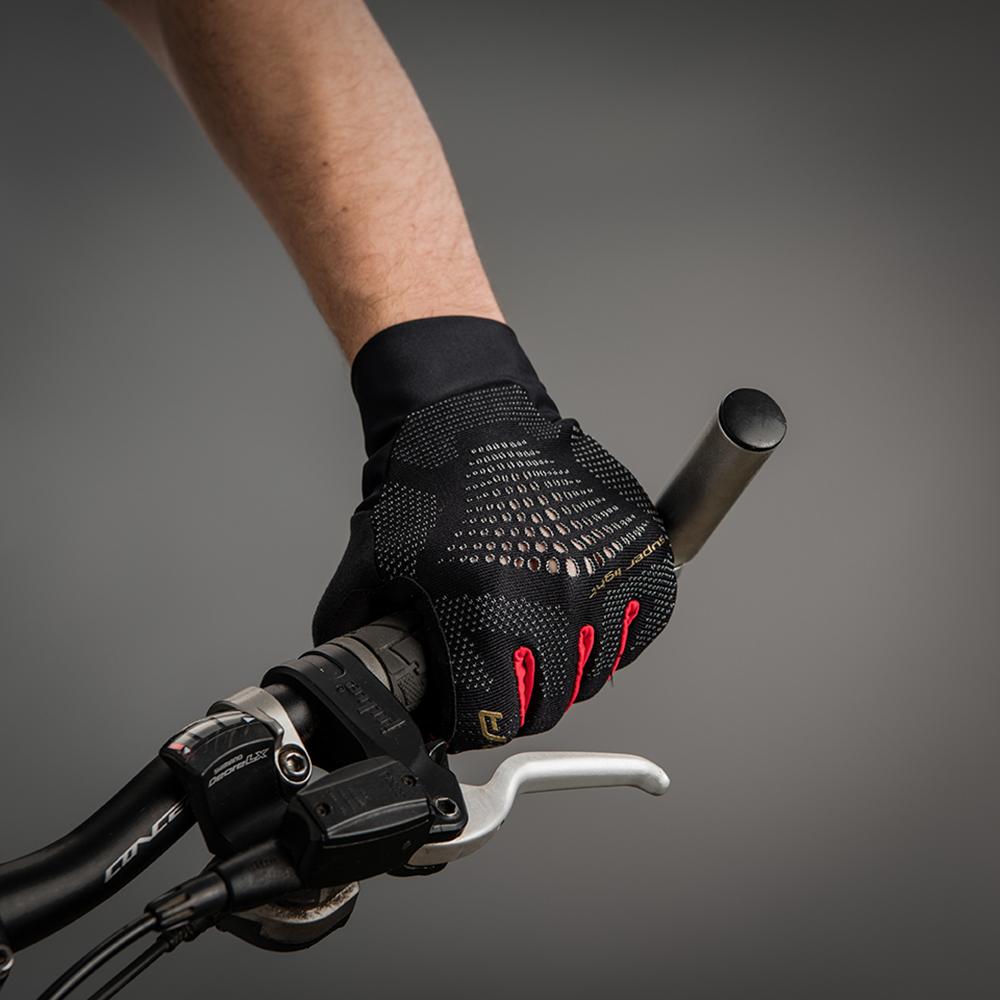 CHIBA Superlight - Radhandschuhe schwarz/rot, XL, leicht & atmungsaktiv