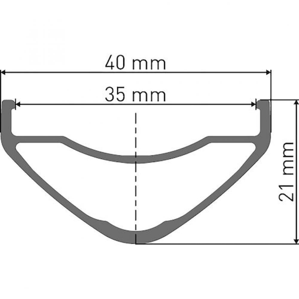 DT Swiss Felge HYBRID HX 581 27,5" 32 Loch Schwarz - robuste E-MTB-Felge für breite Reifen