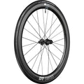 DT Swiss ERC 1400 Dicut Disc Aero-Carbon-Laufrad schwarz 45mm mit Continental Grand Prix 5000 S TR Reifen.