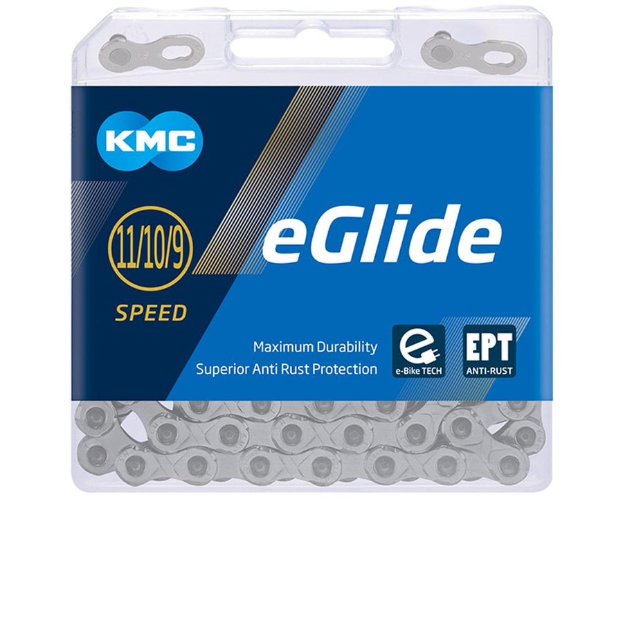 KMC eGlide Cues EPT Kette E-Bike 132 Glieder Silber - für Shimano 9/10/11-fach
