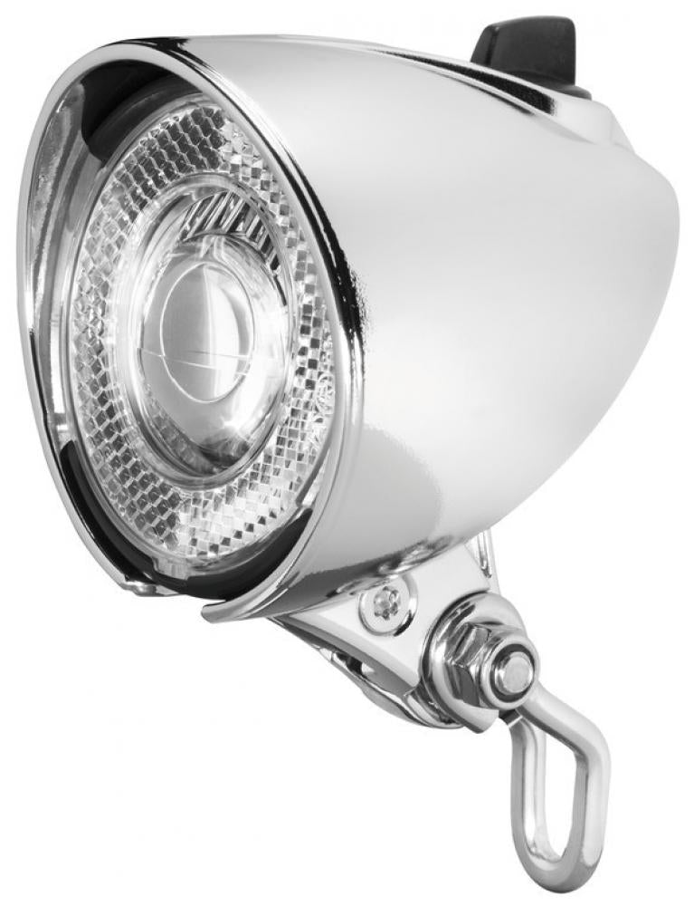 Busch + Müller Lumotec Classic N LED-Fahrrad-Scheinwerfer, 25 Lux, verchromt, Dynamo, StVZO, mit Rückstrahler.