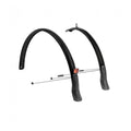 XLC Schutzblechset MG-F05 28\" 46mm schwarz  robustes PET-Material, Edelstahlstreben, integrierter Reflektor, Sicherheitsauslösesystem, ideal für Trekking- und Citybikes.
