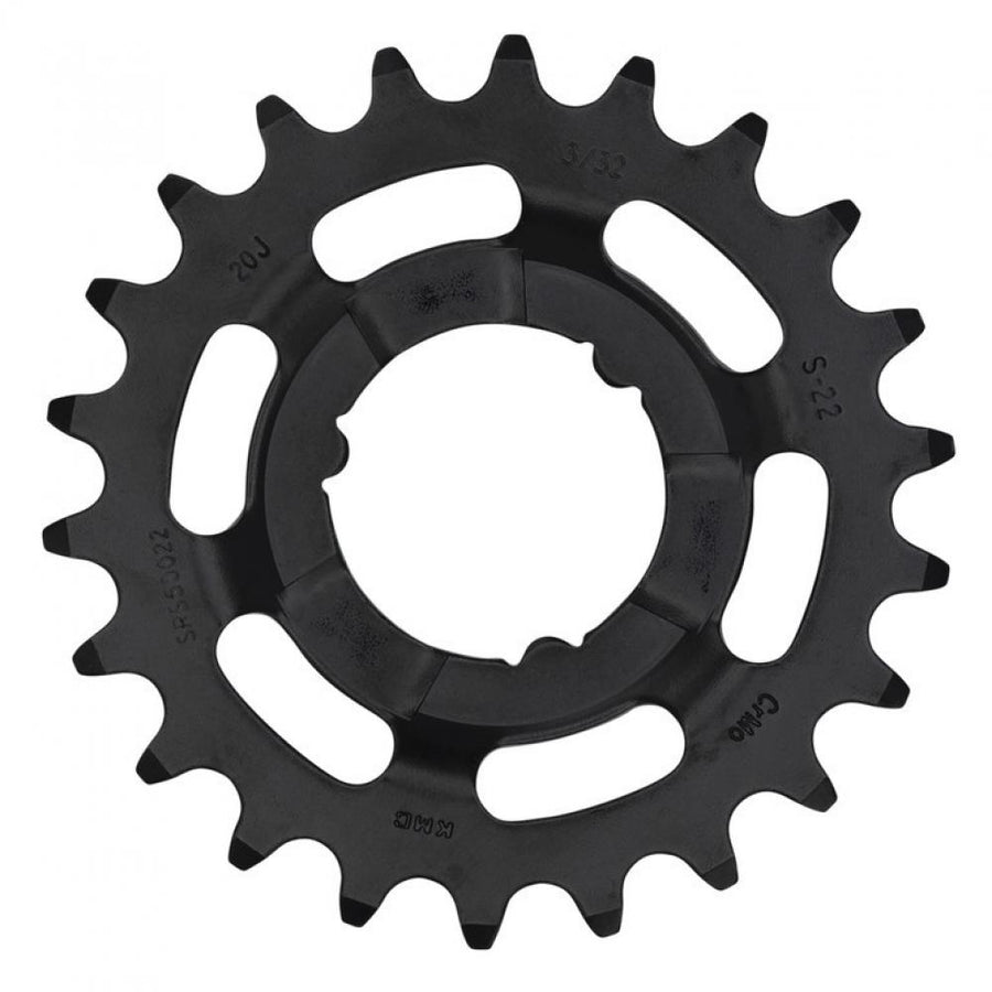 KMC E-Bike Ritzel 22 Zähne schwarz CrMo für E-MTB und Pedelec.