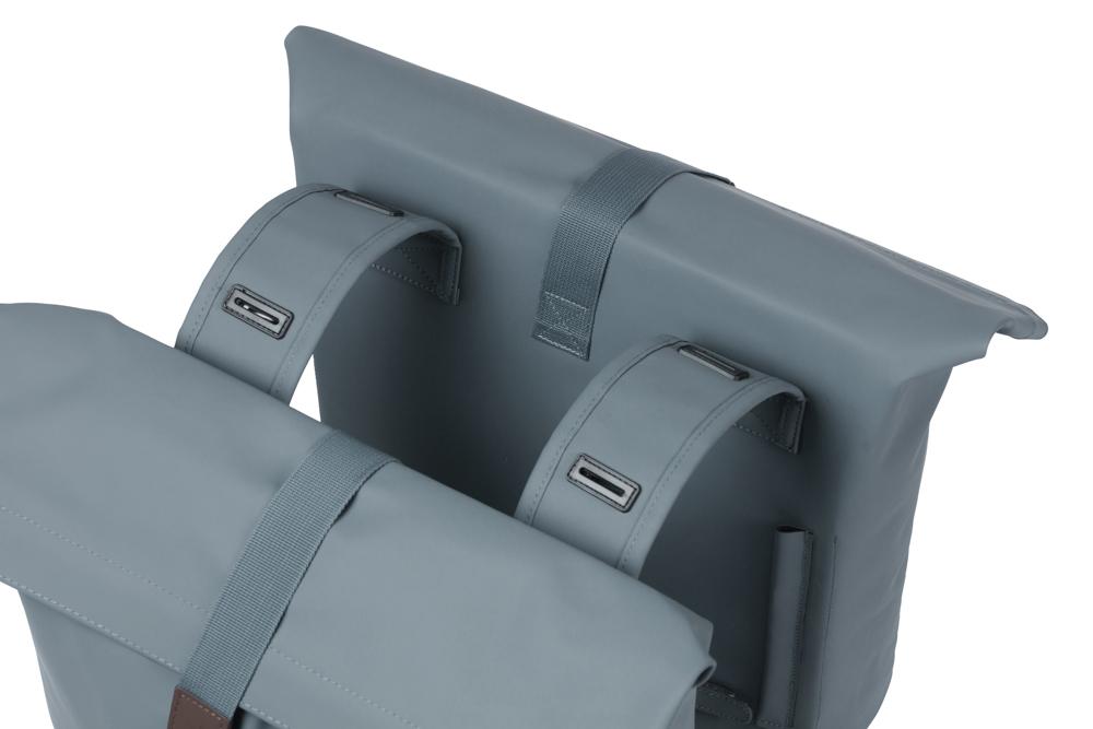 Basil Doppelpacktasche City graphite blue 12x29x30 cm 28 bis 32l