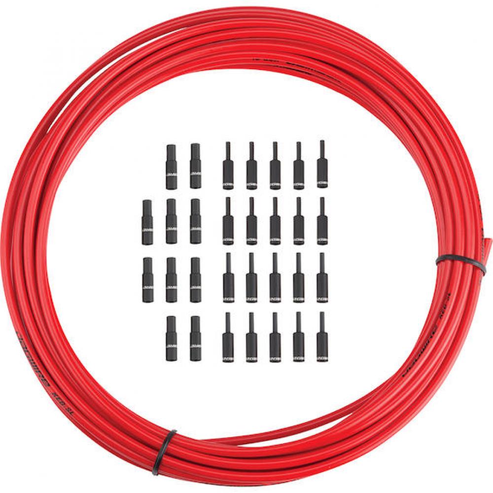 Jagwire KEB-SL Bremszugaußenhülle 5 mm x 10 m Rot - Kevlar-Verstärkt mit Slick-Lube