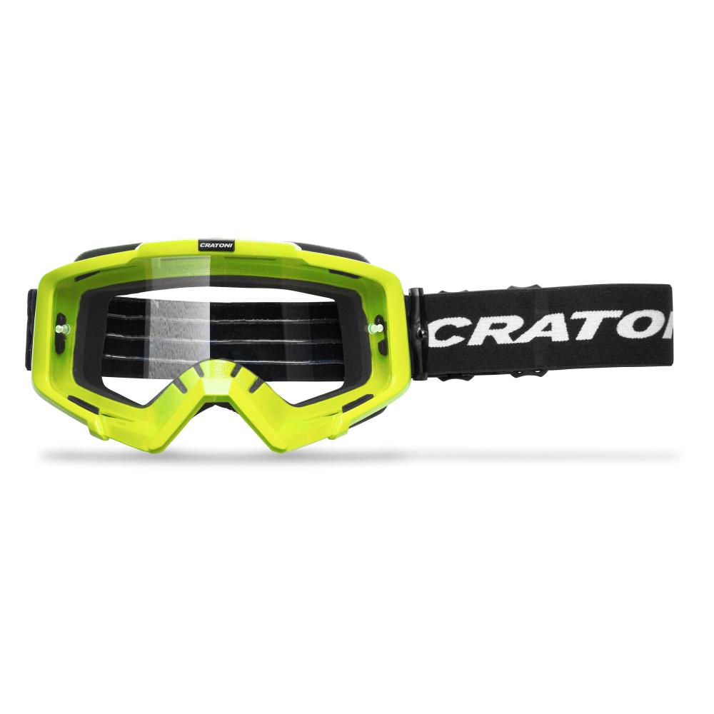 Cratoni C-Dirttrack MTB-Goggle - lime glanz, klare Scheibe
