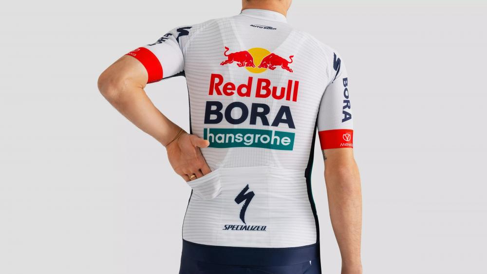 SPECIALIZED Red Bull-BORA-hansgrohe Short Sleeve Replica Jersey Team Replica Größe XL offizielles Teamdesign atmungsaktives Funktionsmaterial für Rennradfahrer - Trikot