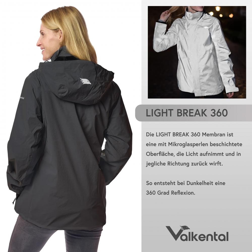 Valkental Damenjacke 3in1 Smart Jacket wasserdichte Jacke mit Fleece Zipp-In 4XL schwarz
