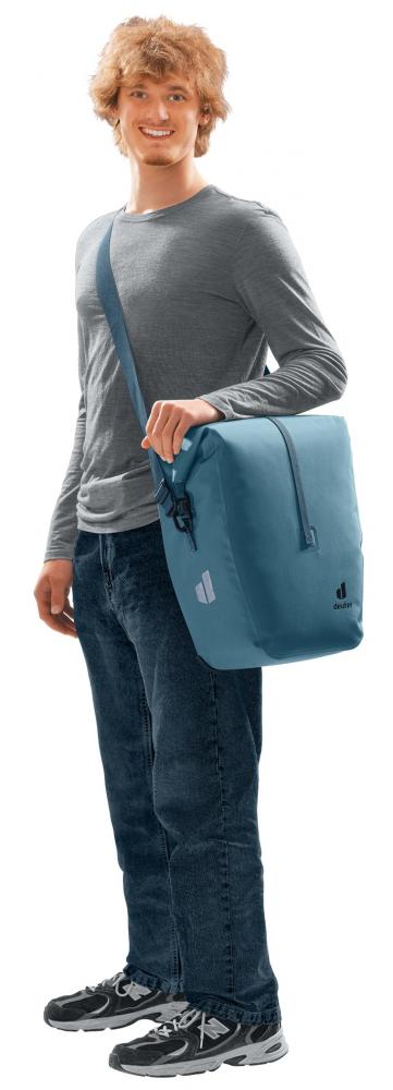 Deuter Visby 25+5 Fahrradtasche 25L Wasserdicht Grau - Gepäckträgertasche mit Schultergurt