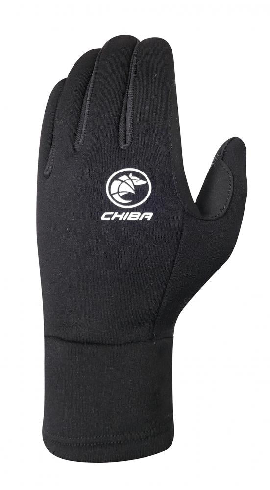 CHIBA Polarfleece - Radhandschuhe XS schwarz, Polartec-Fleece, Touchfinger, Silikondruck