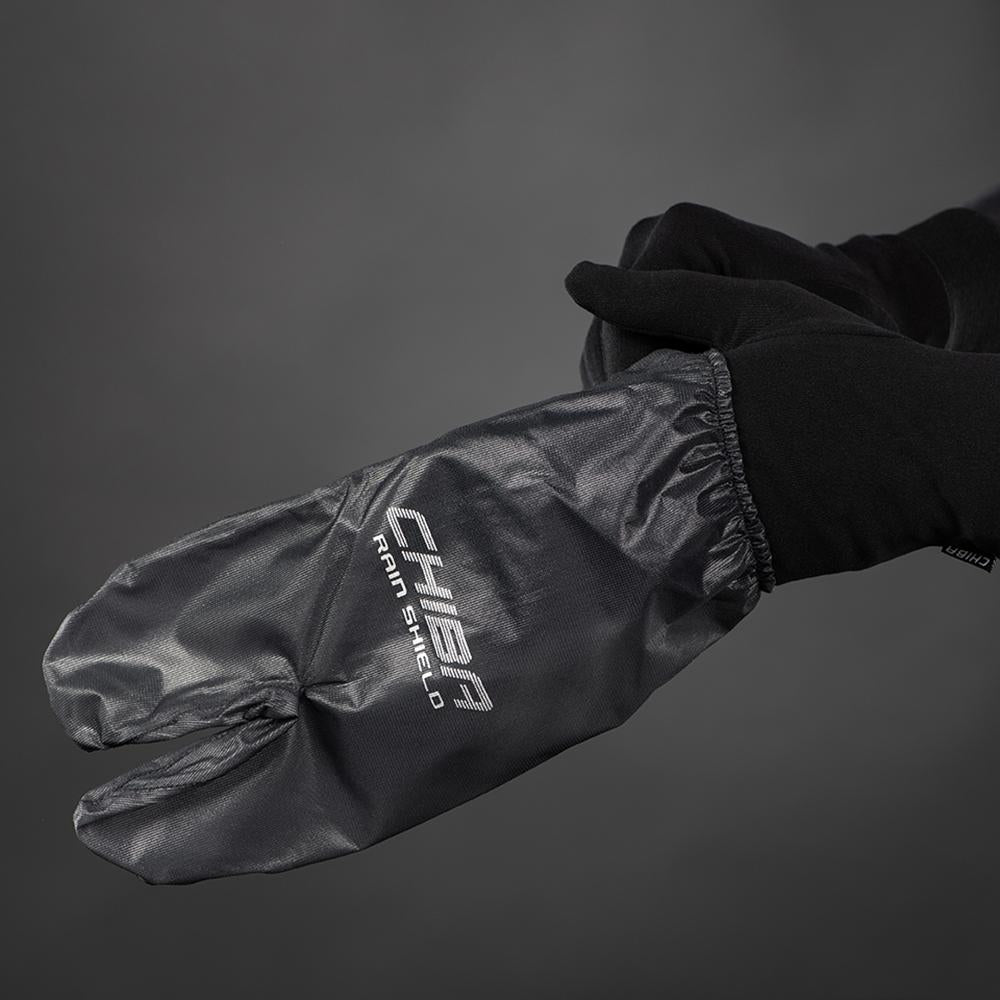 CHIBA Rain Shield Superlight - Lobster-Überzughandschuh, wind- & wasserabweisend, Größe M, schwarz