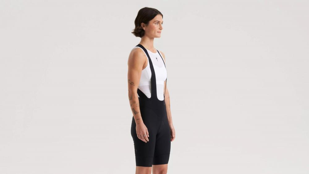 PRIME BIB SHORT WMN BLK M - Damen Trägerhose Schwarz Größe M - Bekleidung