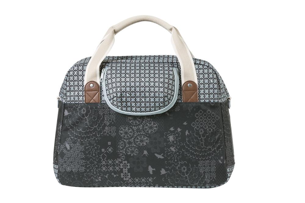 Basil Schultertasche Boheme Carry All charcoal mit Reißverschluss 18 Liter