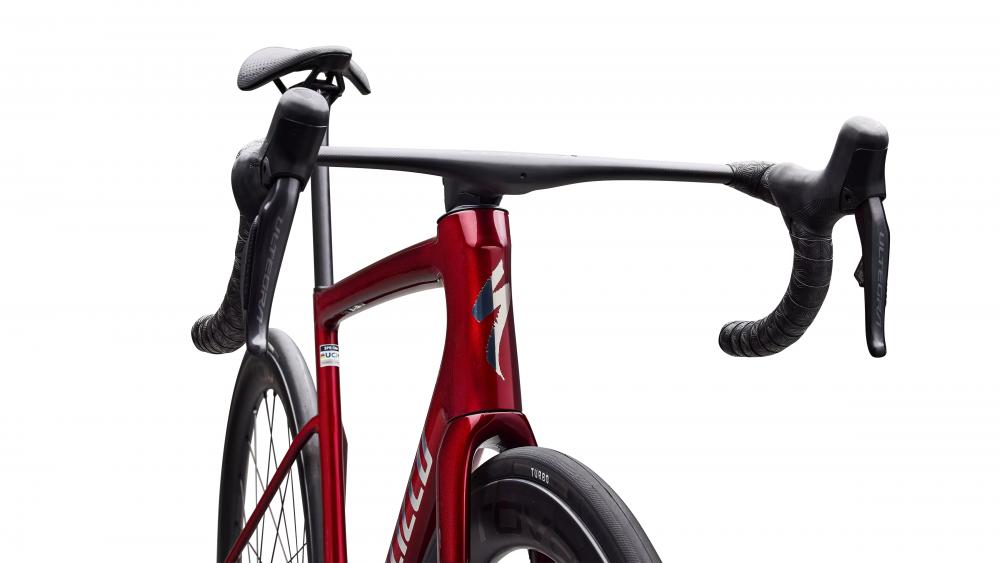 Specialized Tarmac SL8 Pro Rennrad - Größe 44, Gloss Red Sky Chrome, Shimano Ultegra Di2, Roval Rapide CL II, Powermeter