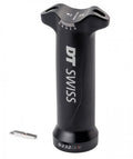 DT SWISS Slider Tube Kit D232 ONE für absenkbare Sattelstütze, schwarz, mit Skala und losem Metallteil.