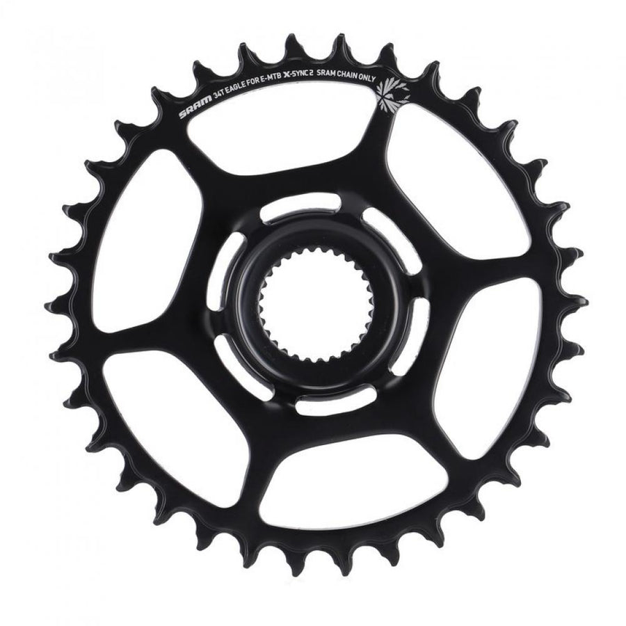 Schwarzes SRAM X-Sync 2 Eagle E-MTB Kettenblatt 34 Zähne für Boost 148.