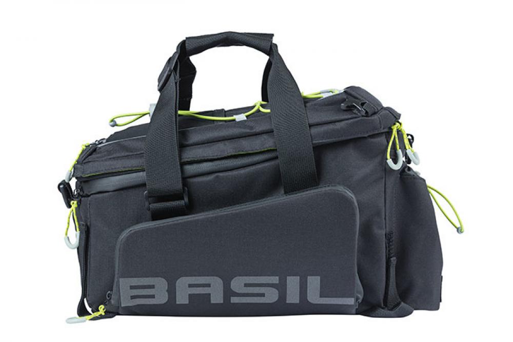 Basil Gepäckträgertasche Miles Trunkbag XL Pro schwarz lime 36l.