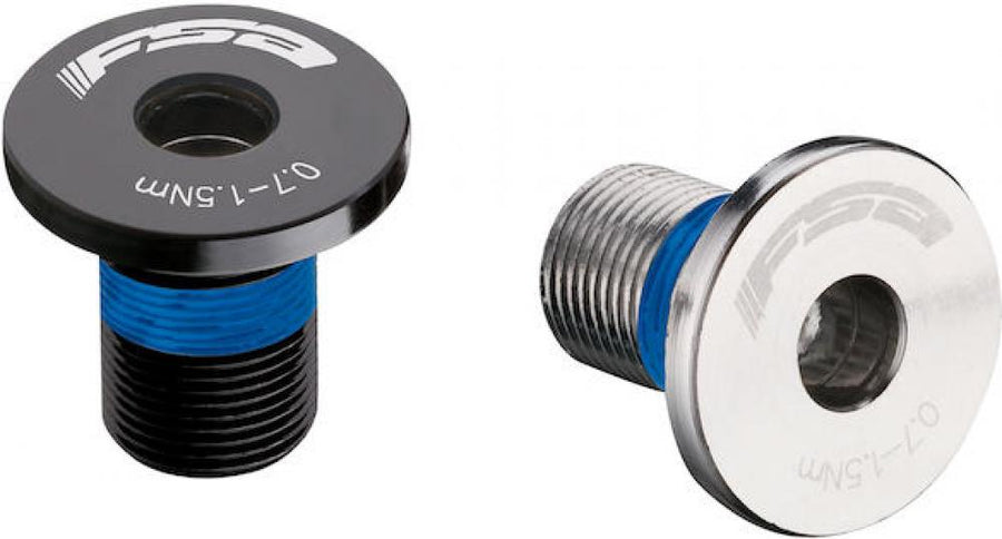 FSA Kurbelschrauben M8 Silber - Chromoly-Stahl Paar mit Self-Extracting
