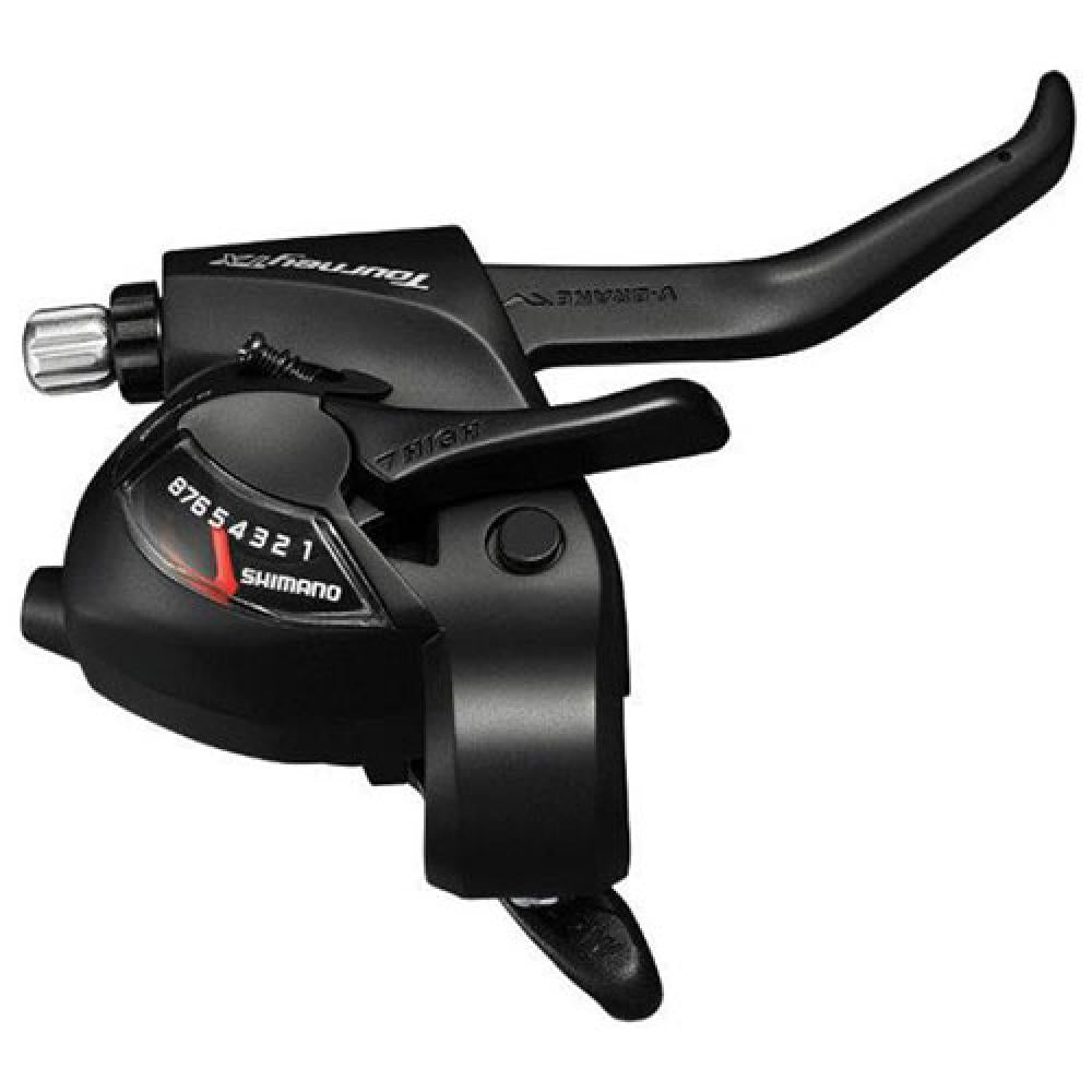 SHIMANO ST-TX800 8-fach rechter Schalt-Bremshebel schwarz für 2-Finger V-Brake mit Ganganzeige