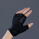 CHIBA Lady Gel - Damen Radhandschuhe kurzfinger, schwarz/schwarz, S