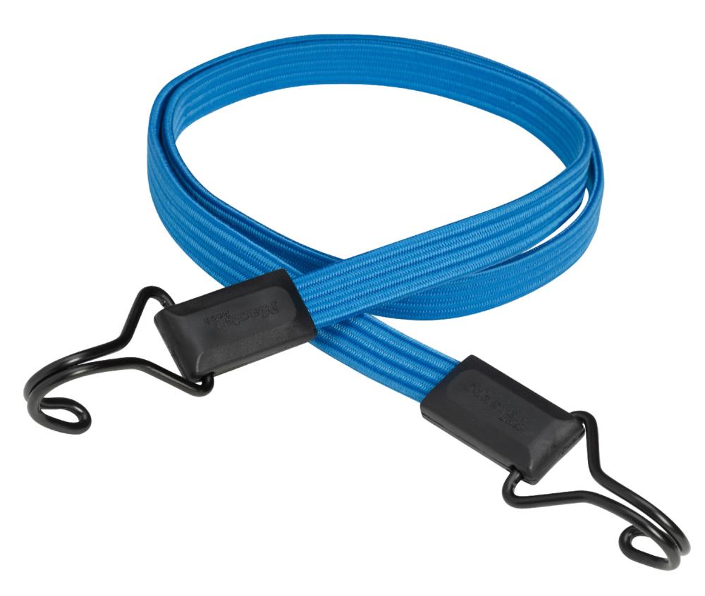 Master Lock Spanngummi Smooth Blau 1200 mm Blau - sicherer Gepäckhalt für Fahrrad & Alltag
