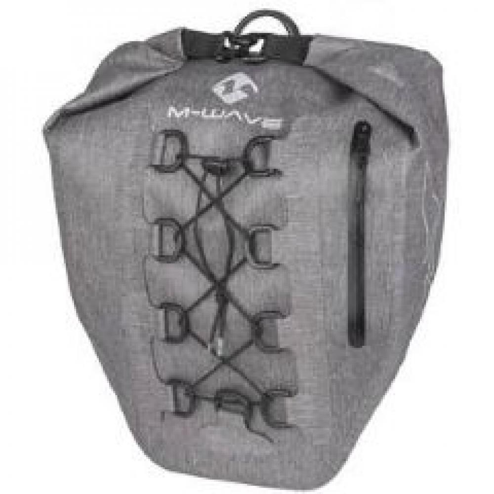 M-WAVE Suburban Carry Gepäckträgertasche 25 l, 100 % wasserdicht, Clip-On & Hakenbefestigung
