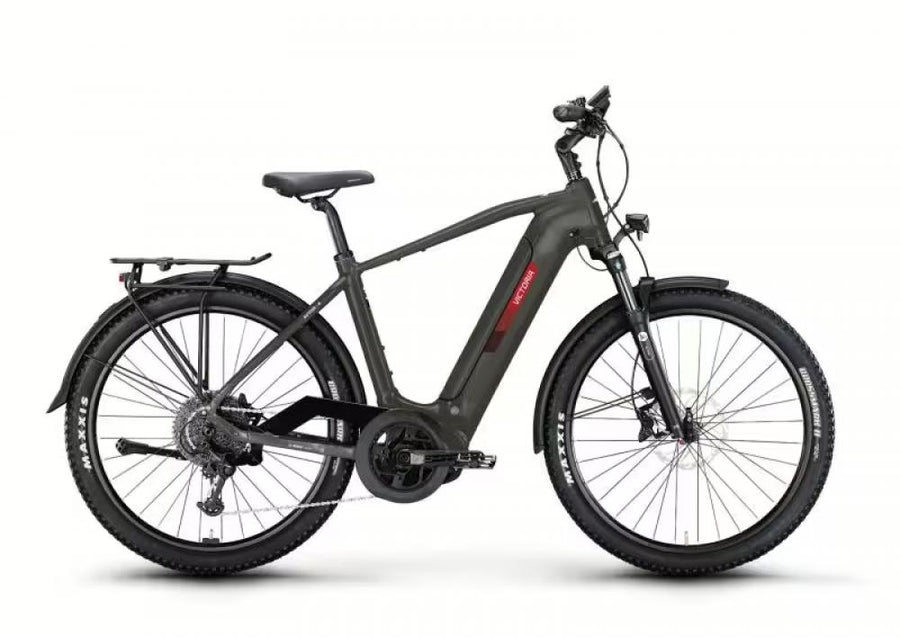 VICTORIA Elektro-SUV "Avyon 4" (#1), Diamant, 27,5", night black matt, 1x9-Gang SHIMANO "Cues", 48 cm / S
