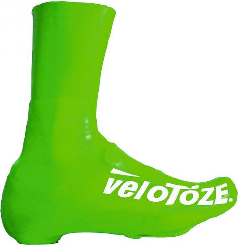 VeloToze Überschuh lang grün S - wasserdichter Aero-Überschuh für kalte Radtage