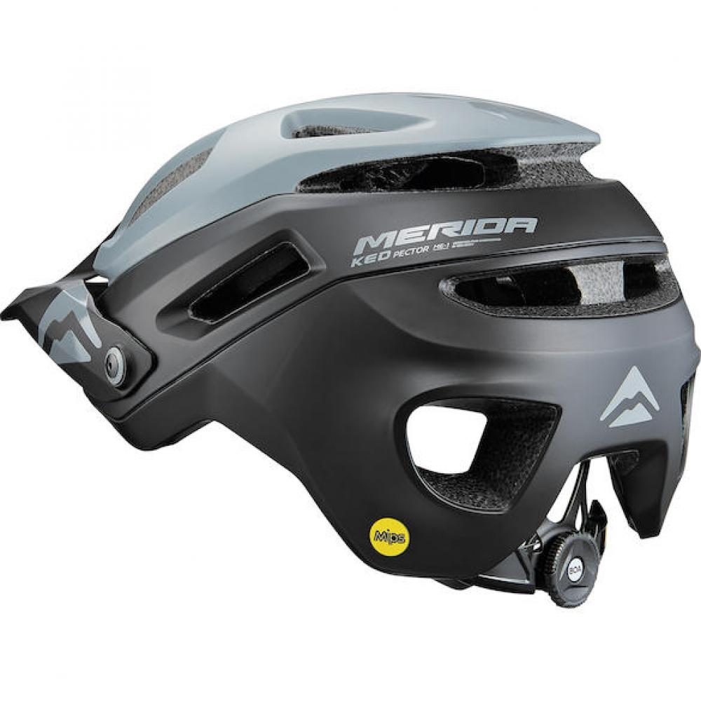 Merida Helm Pector ME-1 58-61cm Schwarz/grau - sicherer Trail- und E-Bike-Helm mit MIPS & BOA