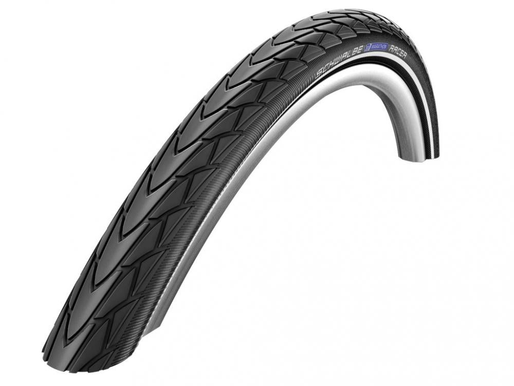 Schwalbe Marathon Racer Fahrradreifen 26x1.50 (40-559) ADDIX RaceGuard E-25, schwarz mit Reflexstreifen.