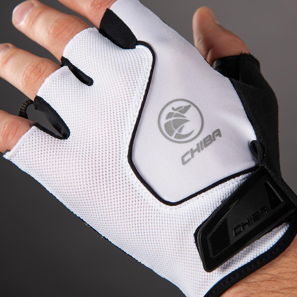 CHIBA Cool Air - Radhandschuhe kurz, weiß, XL, atmungsaktiv, gepolstert