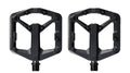 Crankbrothers Stamp 2 Large Plattformpedale aus Aluminium in Schwarz für Trail & Enduro, 10 Pins pro Seite, Schuhgröße 43-49.