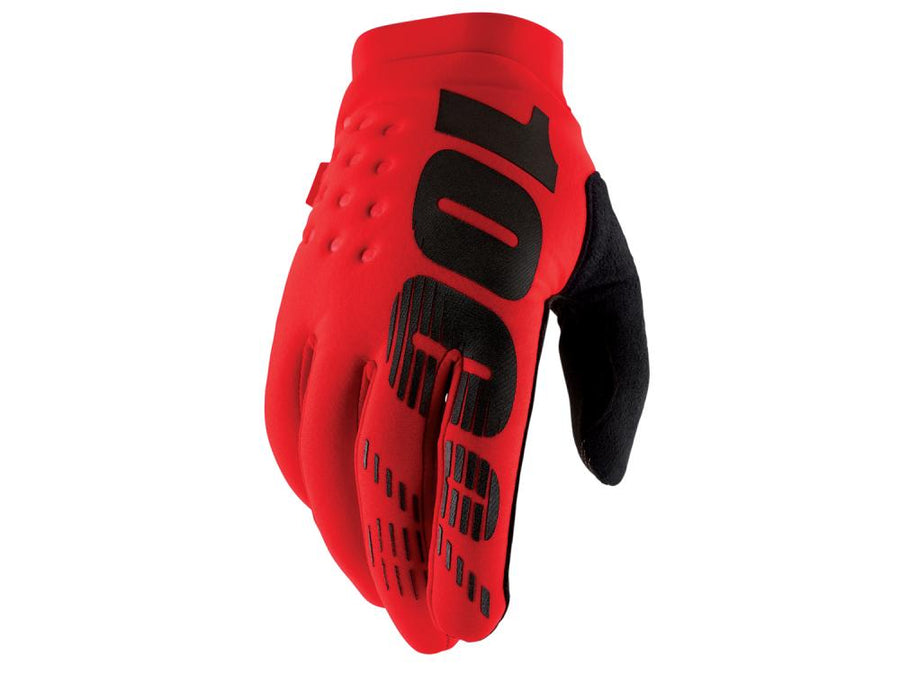 100% Brisker Cold Weather Glove XL red - warmer MTB-Handschuh mit direktem Lenkergefühl