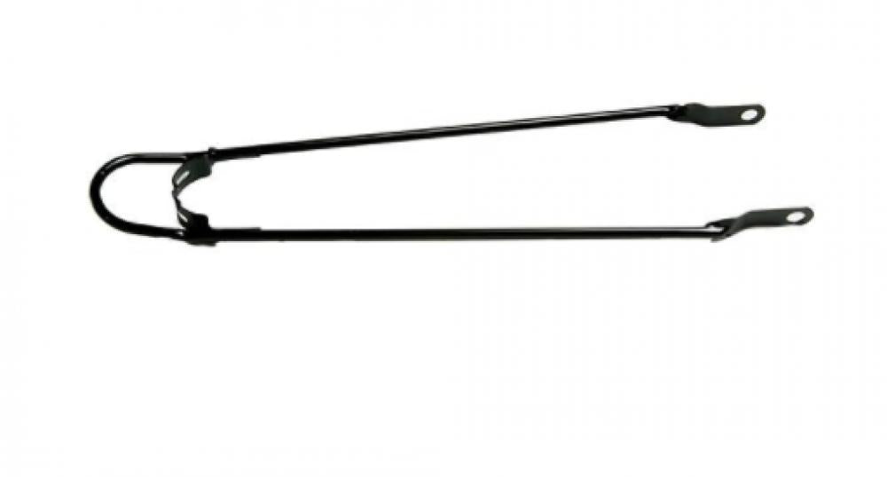 Bumper Schutzblechstrebe 28 x 1 1/2 Zoll Stahl schwarz, Hollandrad Rücklichthalter mit 45 cm Länge.