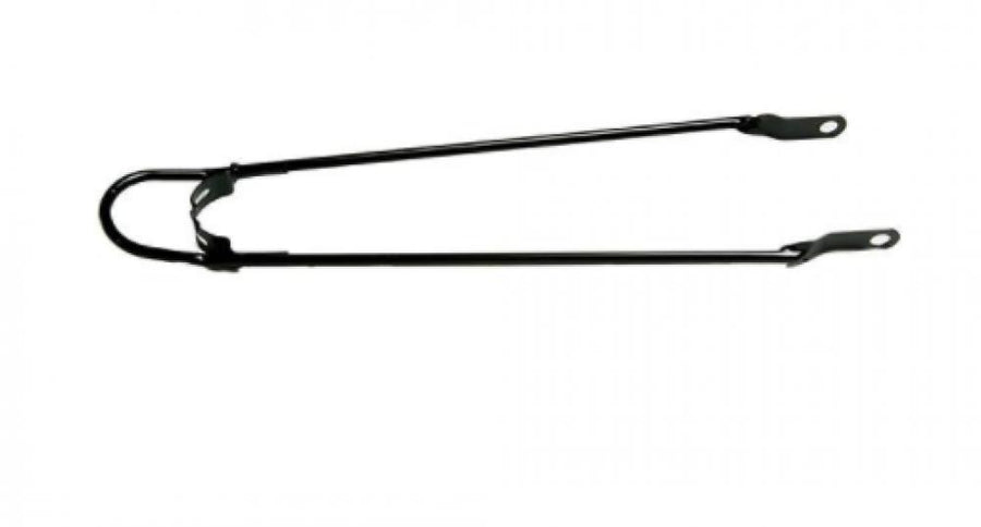 Bumper Schutzblechstrebe 28 x 1 1/2 Zoll Stahl schwarz, Hollandrad Rücklichthalter mit 45 cm Länge.