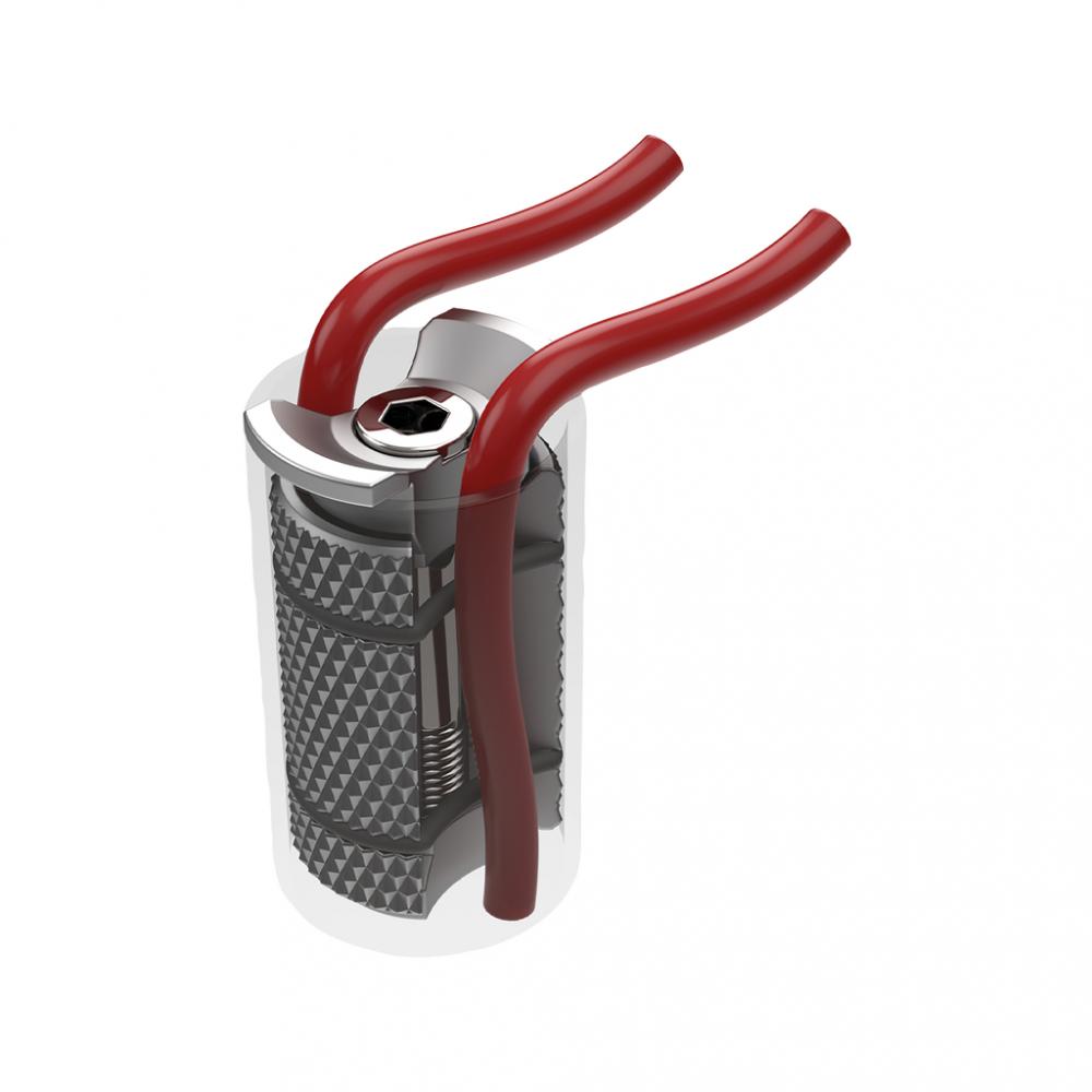 Schraubkralle INTEGRA PERFORMANCE, ergotec, für Kabelführung 26,6mm, silber, Humpert/Ergotec, 05640001