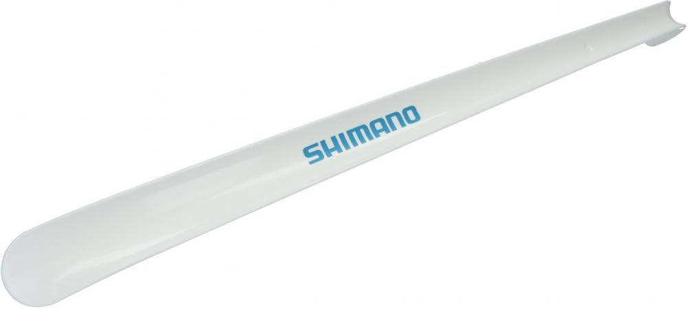 Shimano Schuhlöffel 43CM blaue Schrift - weiß