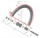 SHIMANO RIM FOR COMPLETE WHEEL,FOR WH-R8170-C36-TL, REAR:12MM E-THRU, 24H TUBELESS Felge - 12MM