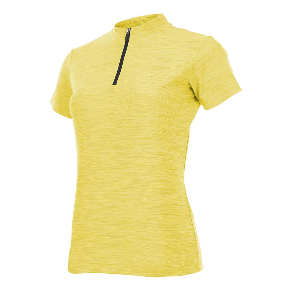 CHIBA Lady Melange Shirt - Radsport-Trikot apfelgrün, XXL, atmungsaktiv, 3 Rückentaschen