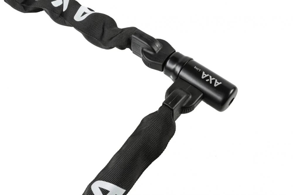 Axa Kettenschloss Linq 180 - 180 Zentimeter - 9 - 5 Millimeter - ART 2 - gehärteter Stahl - schwarzer Nylonüberzug
