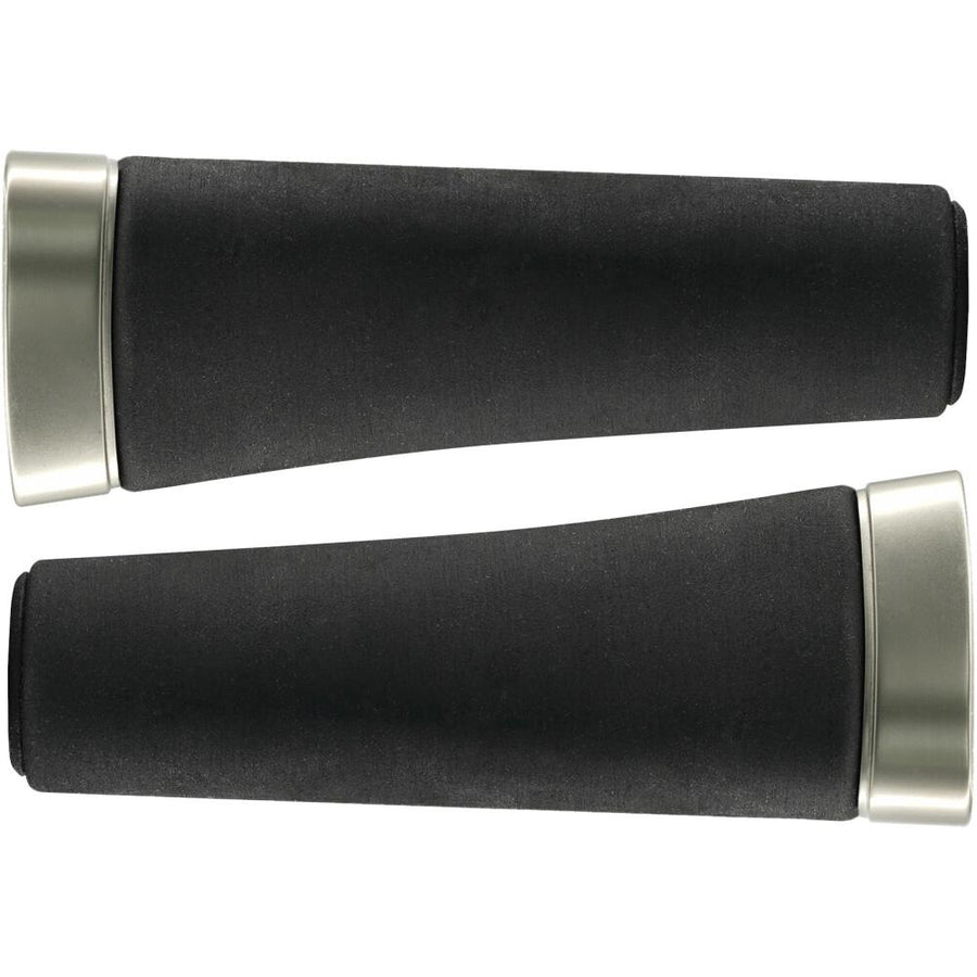 Selle Royal Nivo Gel ergonomische Fahrradgriffe, schwarz/silber, für maximalen Komfort und Standardgröße.
