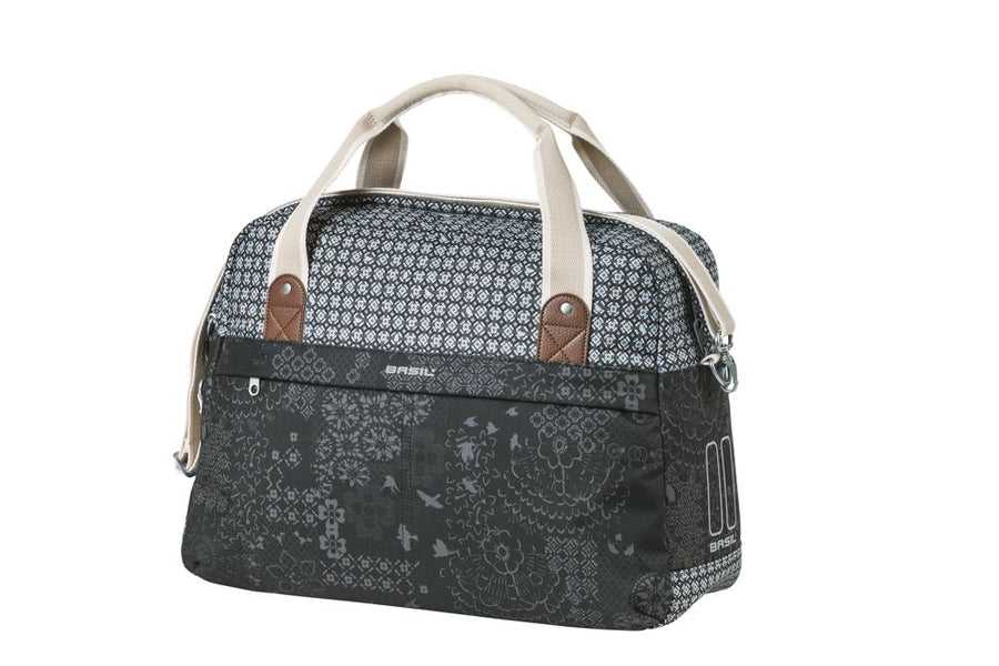 Basil Schultertasche Boheme Carry All charcoal mit Reißverschluss 18 Liter