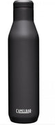 CAMELBAK Bottle SST Vacuum Insulated - 750 ml Edelstahl-Thermoflasche, doppelwandig vakuumisoliert (25 h heiß/35 h kalt), pulverbeschichtet, BPA-frei, tropfsicher - Schwarz