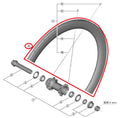 SHIMANO RIM FOR COMPLETE WHEEL WH-R9270-C36-TL Front - 12MM