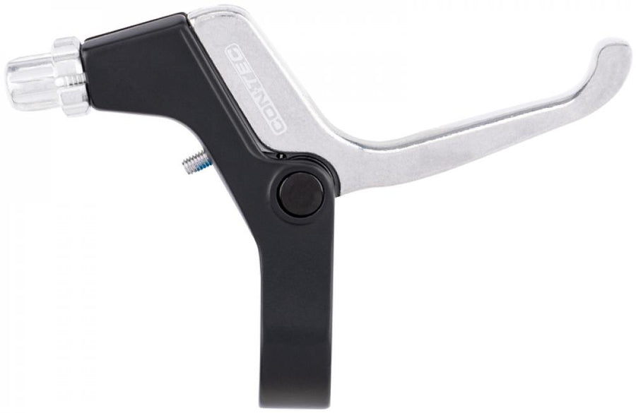 CONTEC Kinderbremshebel BL-K20 rechts, Aluminium, für V-Brakes, 12-16\" Fahrräder, Lenker Ø 19 mm, 3-Finger-Hebel, schwarz/silber