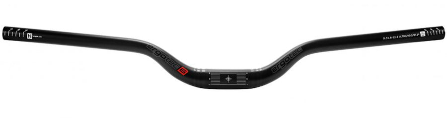 ergotec Riser Bar 50 MTB-Lenker schwarz, 31.8mm, 780mm, 50mm Rise, 12° Backsweep, Level 6 AL6061