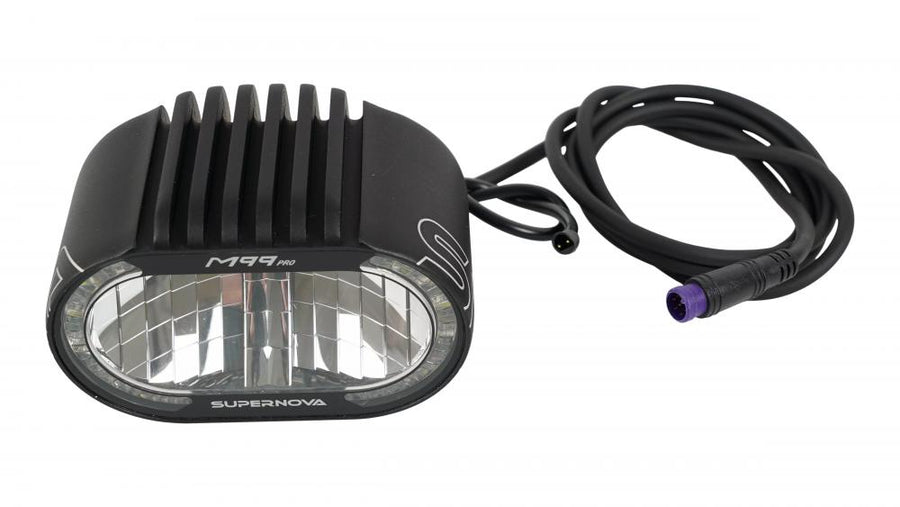 FRONT SUPERNOVA M99 PRO E32 - Vado S E-Bike Scheinwerfer 1100-1600 Lumen 24V mit Bremslicht - Fahrradbeleuchtungsset